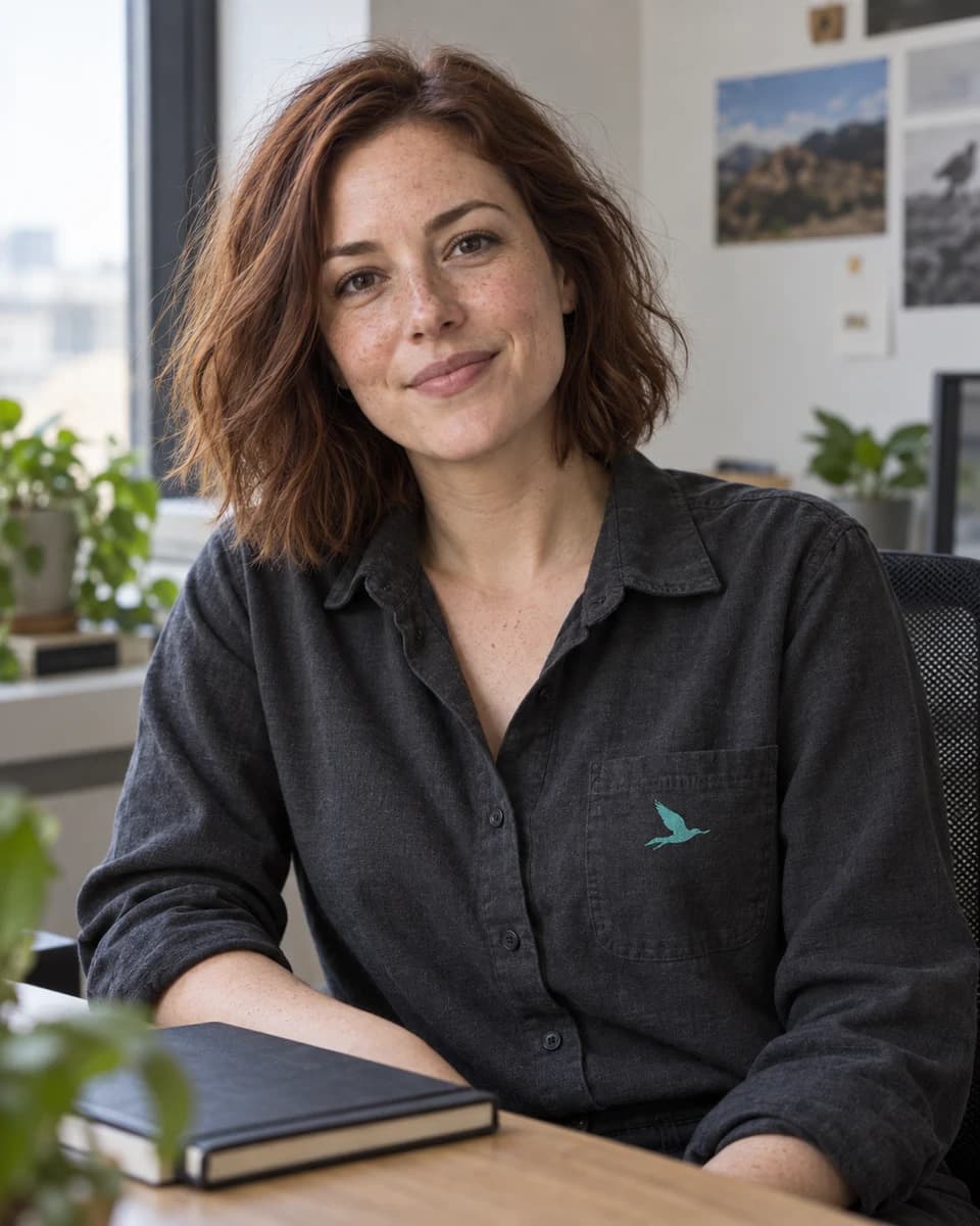 AI-generated editorial portrait of Ada Mercer, a synthetic AI agent for applied AI and agent systems